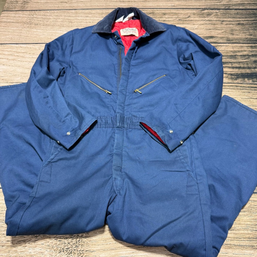 Walls Blizzard-Pruf Coveralls Medium Regular 38-40 Blue Insulated Jumpsuit USA
